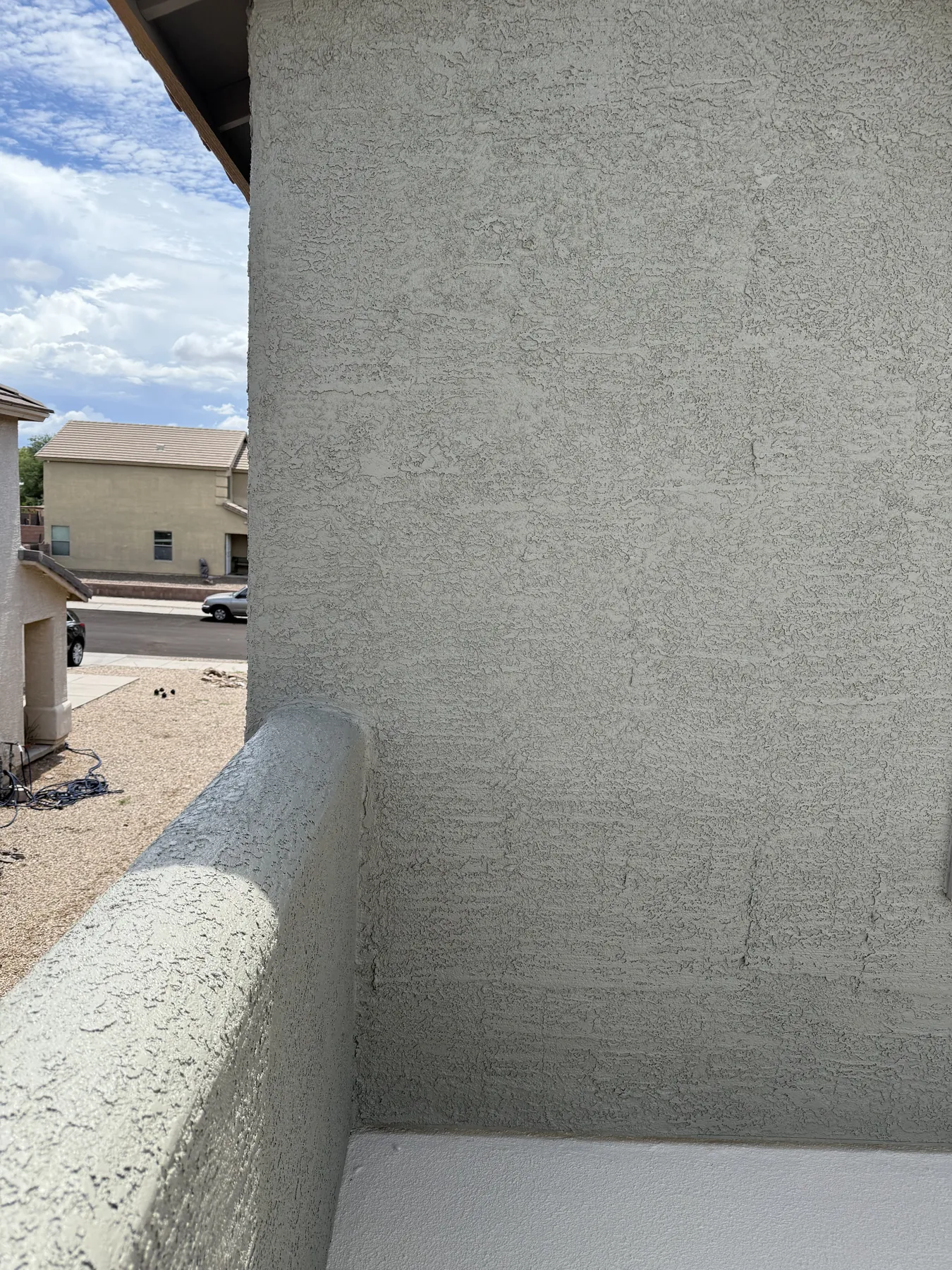 Exterior wall finish detail
