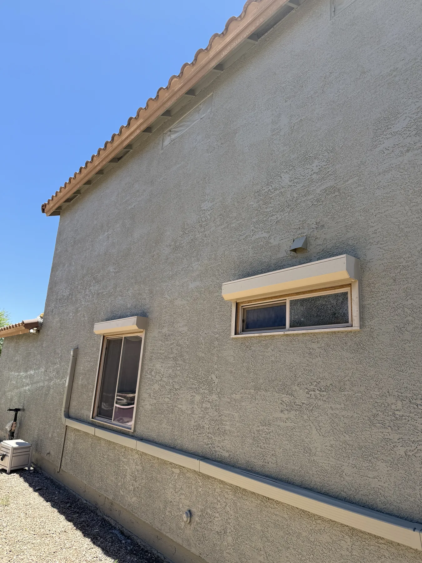 Completed exterior residential finish