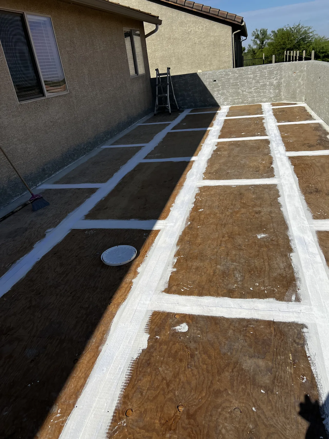Roof seams and penetrations detailed during coating preparation