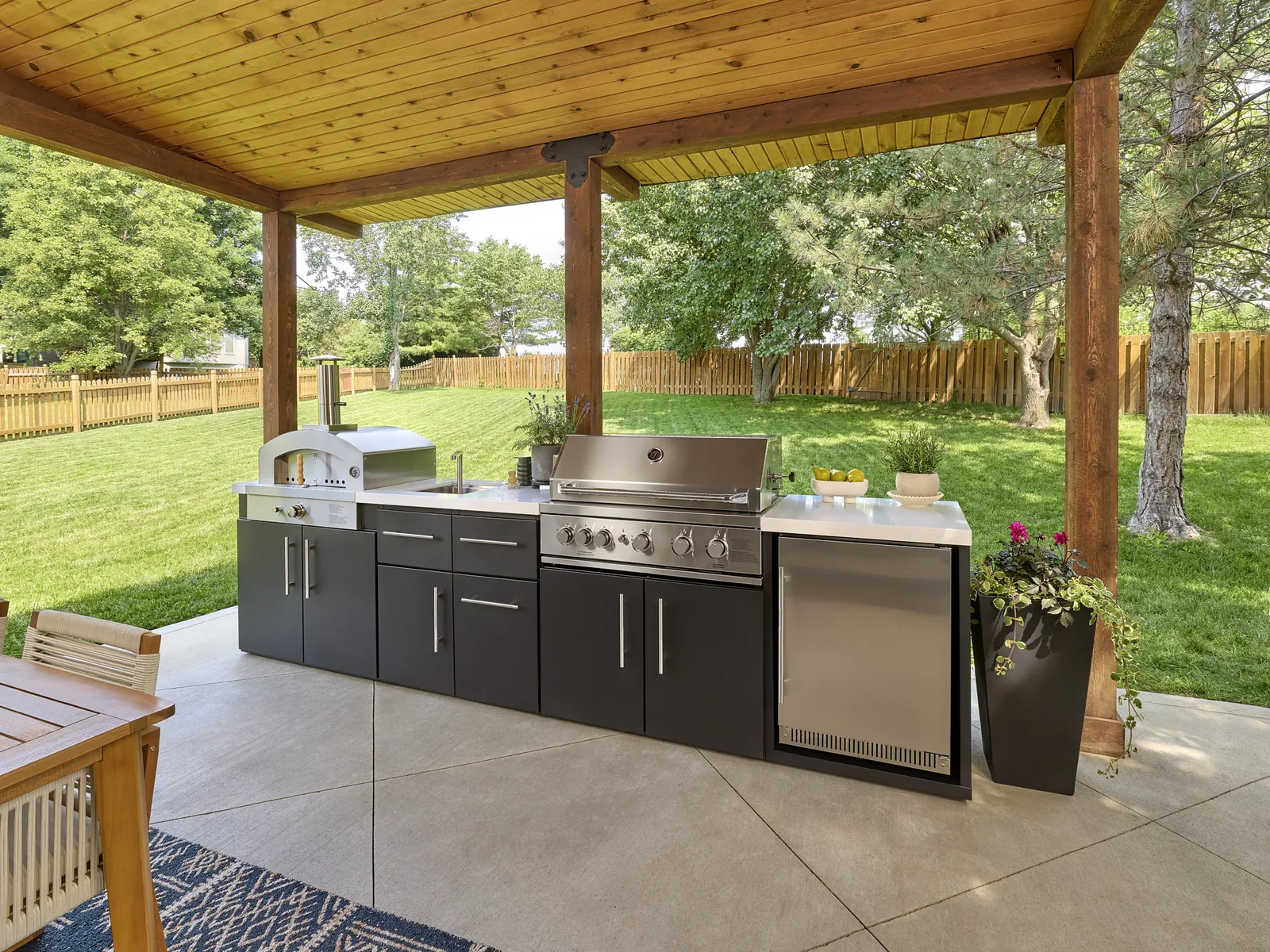 RANGE Emory 12 foot outdoor kitchen island