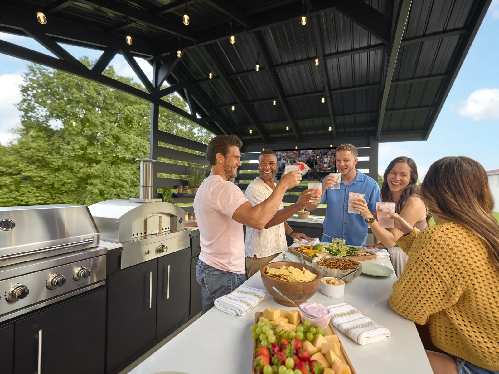 RANGE Langston built-in appliance outdoor kitchen